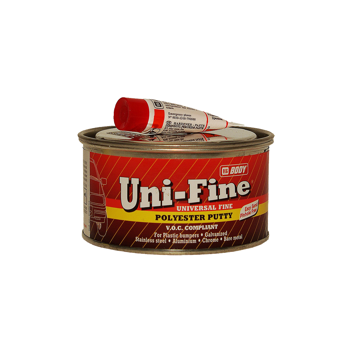 HB BODY Uni-Fine 2K Universal Polyester Filler-Stopper - 200ml